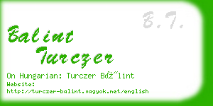 balint turczer business card